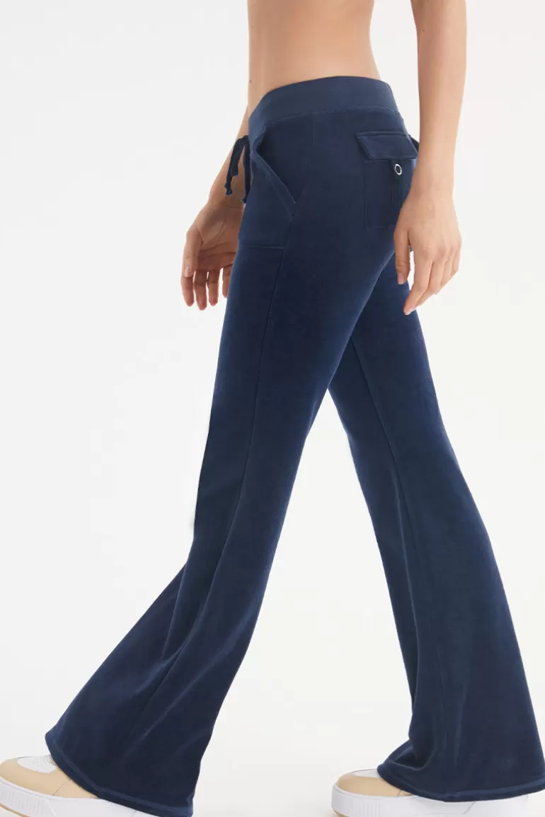 Hollywood Scottie Snap Pocket Träningsbyxor I Bomull I Velour | Juicy Couture Fashion