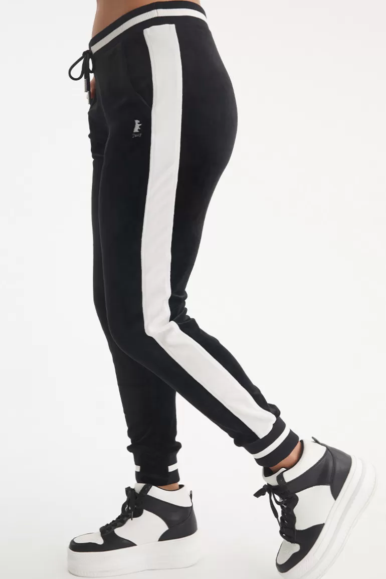 Joggers I Kontrasterande Ribb I Velour | Juicy Couture Clearance