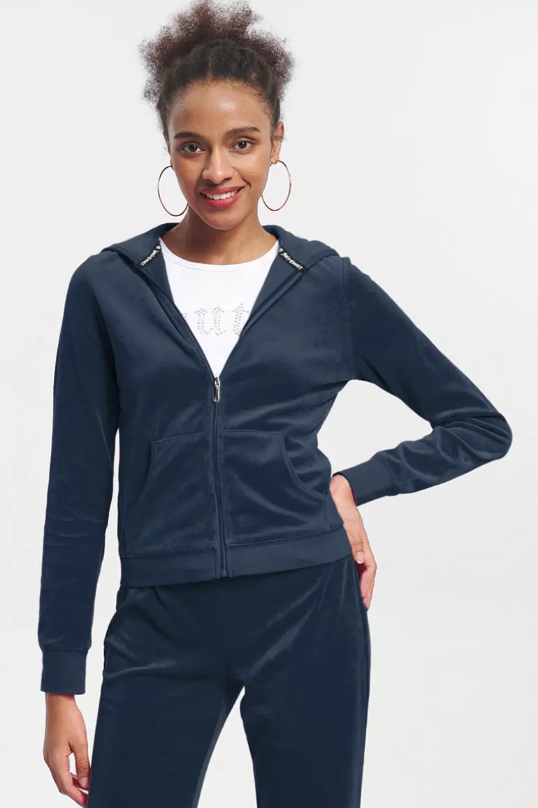 Klassisk Luvtroja I Bomullsvelour | Juicy Couture Sale