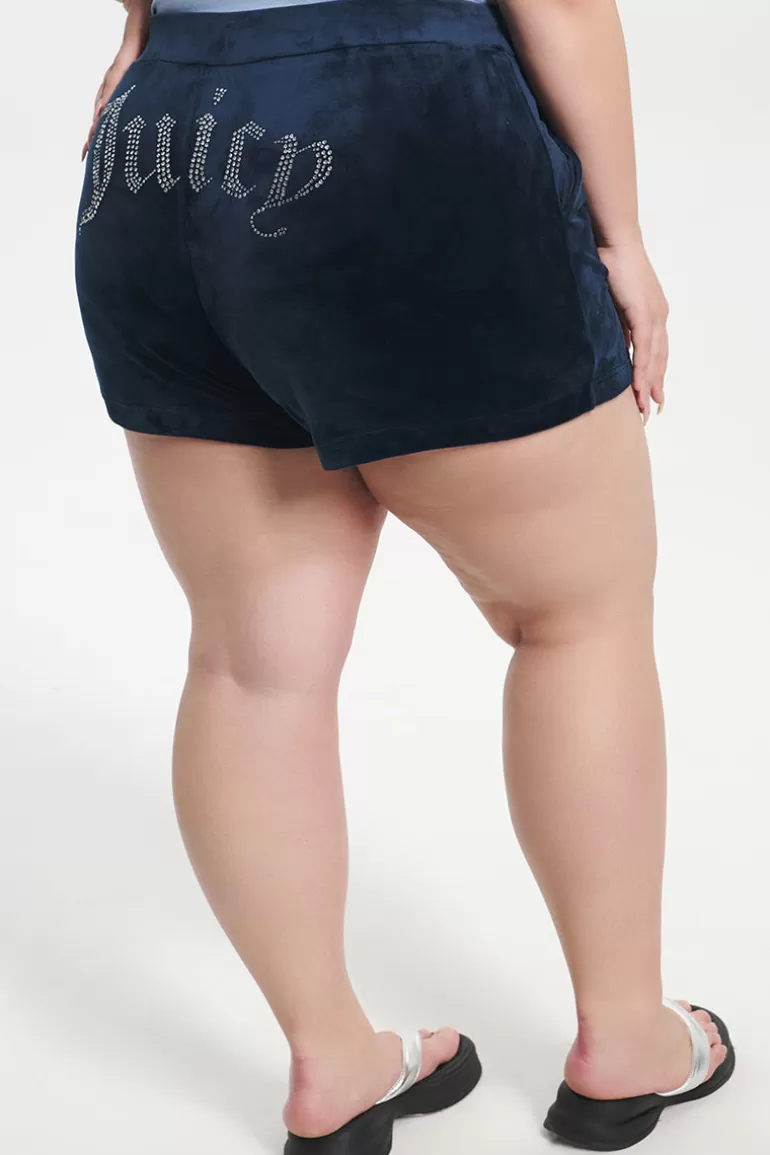 Plus-Size Big Bling Velour Shorts | Juicy Couture Flash Sale