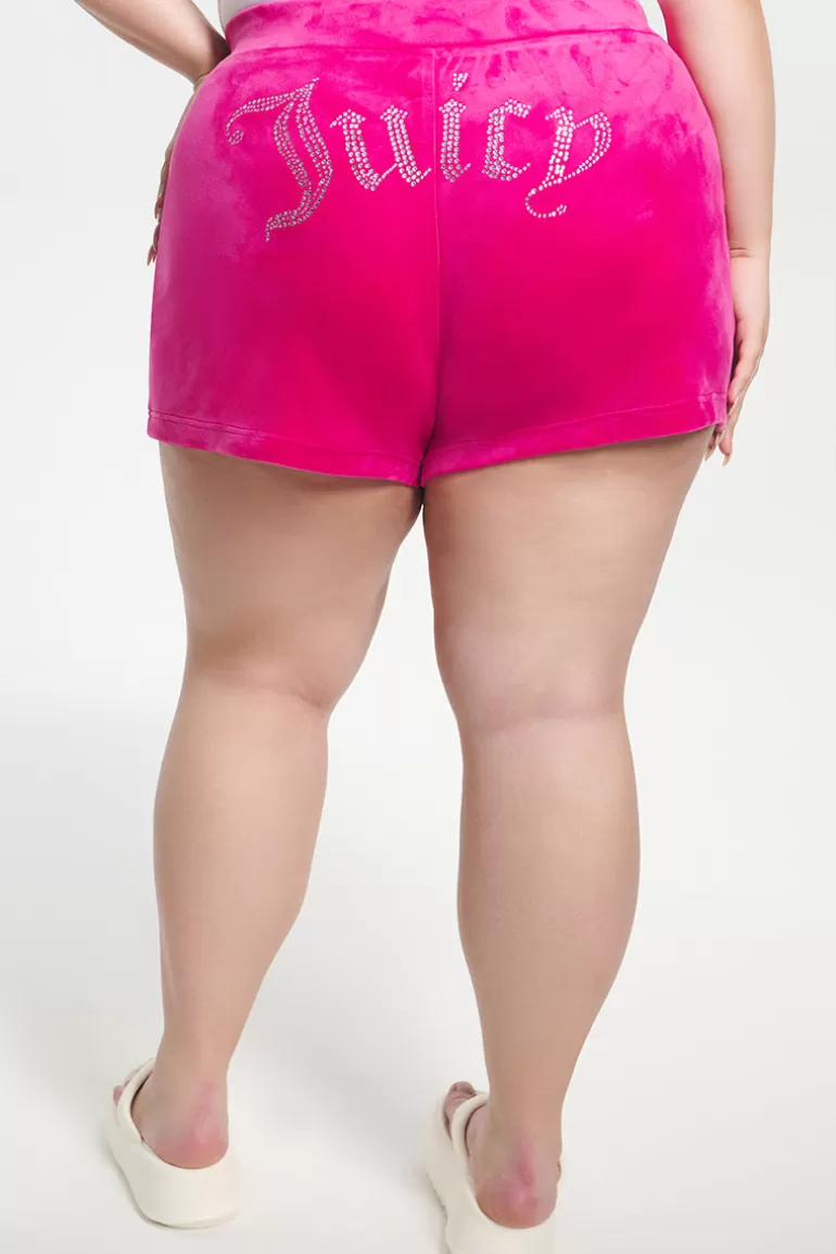 Plus-Size Big Bling Velour Shorts | Juicy Couture Cheap