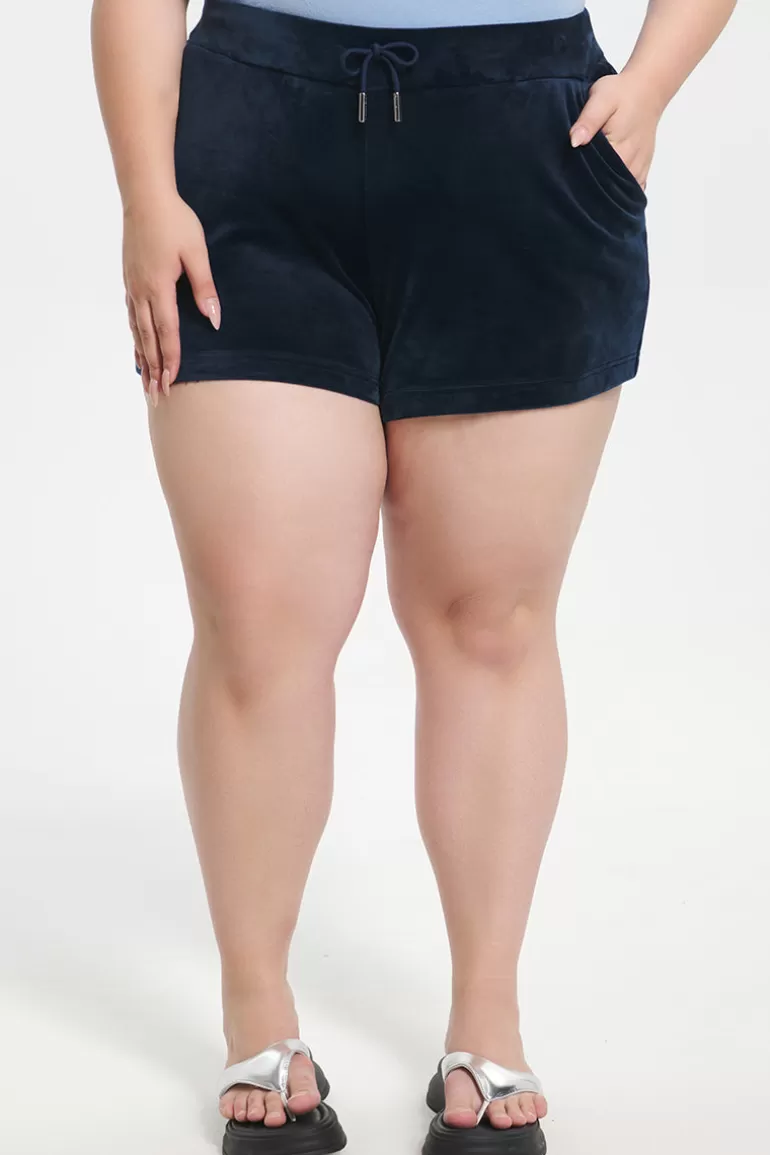 Plus-Size Big Bling Velour Shorts | Juicy Couture Flash Sale