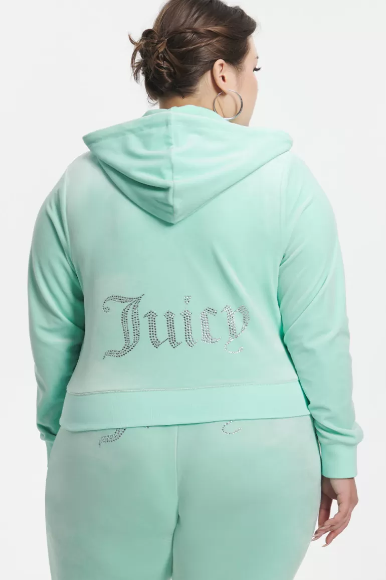 Plus-Size Og Big Bling Velour Hoodie | Juicy Couture Clearance