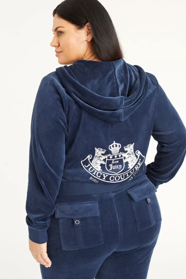 Plus-Size Scottie Cotton Velour Hoodie | Juicy Couture Best Sale