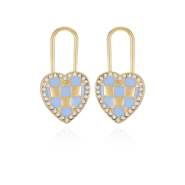 Rutig Heart Lock Drop Örhängen | Juicy Couture Outlet