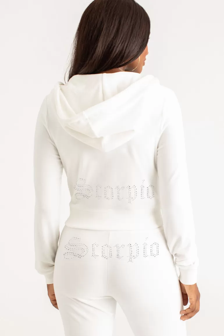 Scorpio Big Bling Velour Hoodie | Juicy Couture Shop