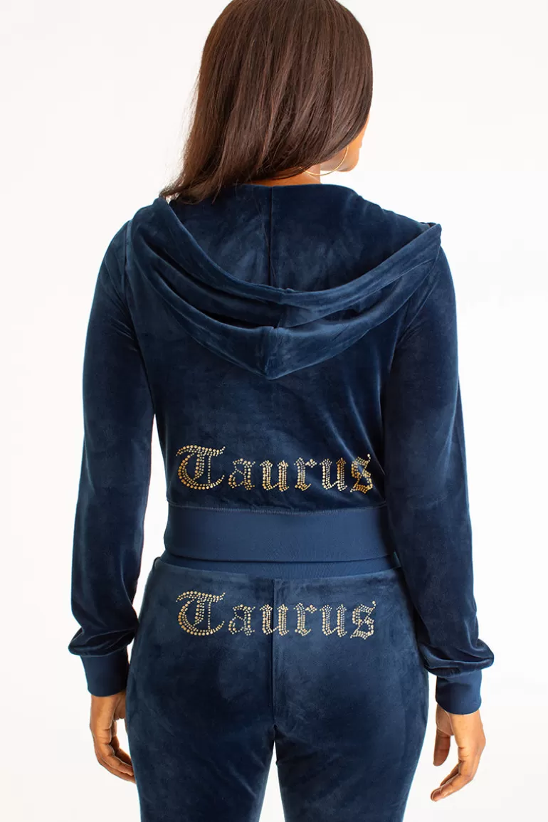 Taurus Big Bling Velour Hoodie | Juicy Couture Hot