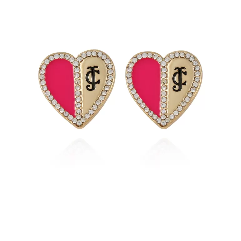 Twotone Heart Stud Örhängen | Juicy Couture Clearance