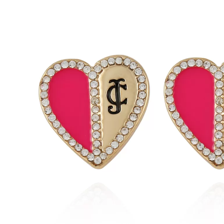 Twotone Heart Stud Örhängen | Juicy Couture Clearance